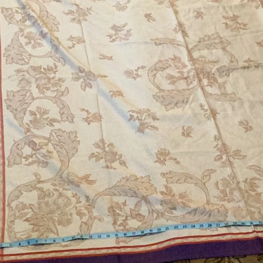 ⚜️ Les Tissages Tablecloth  FRENCH SCROLLED LUXURIOUS LINEN  100% COTTON